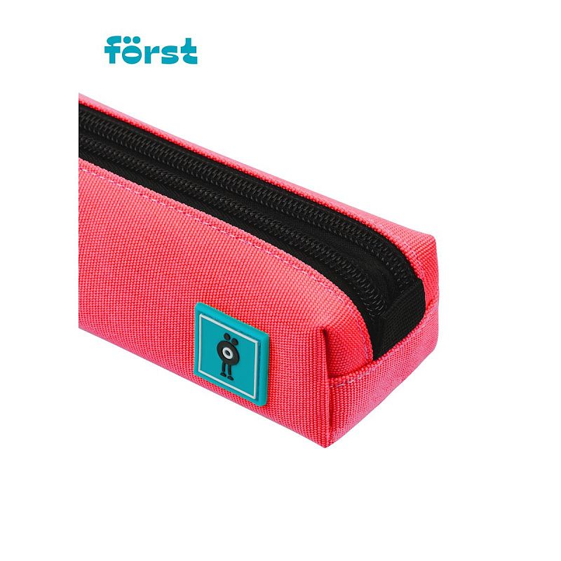 УЦЕНКА - Пенал мягкий 2 отделения, 200*40*45 Först "Coral pink", полиэстер (осн 352113) 