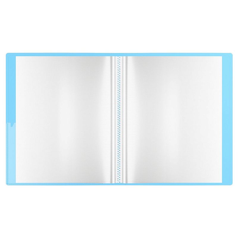 Папка с 60 вкладышами Berlingo "Soft Touch Pro", 30мм, 700мкм, с внутр. карманом, синяя, внутр. синяя, софт-тач 