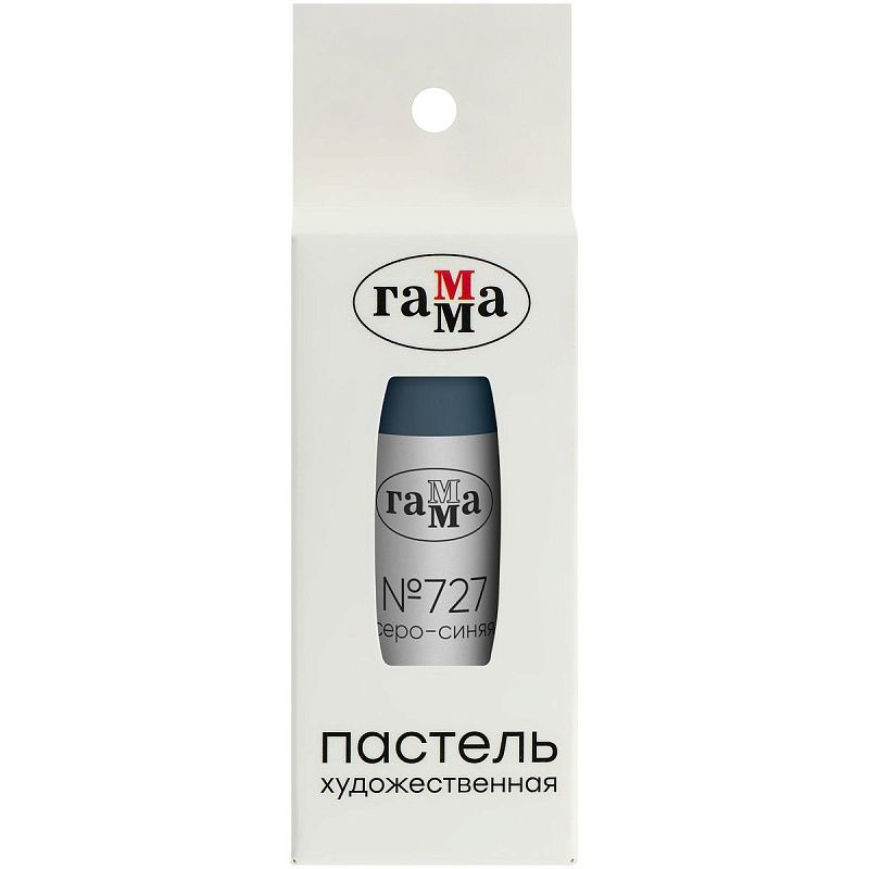 Пастель художественная Гамма, серо-синяя №727, штучная, картон. упаковка