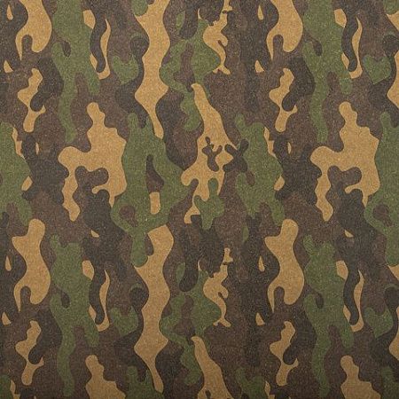 Бумага упаковочная крафт "Military", 70х100 см, 5 дизайнов ассорти, ЗОЛОТАЯ СКАЗКА, 592055