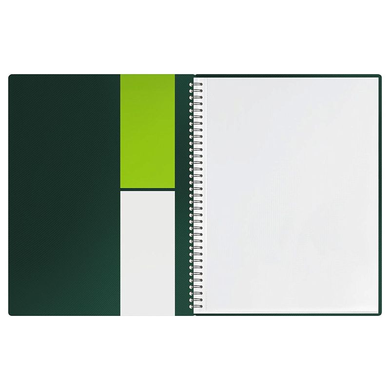 Папка с 40 вкладышами на гребне СТАММ "Диагональ" А4, 21мм, 700мкм, пластик, изумруд 