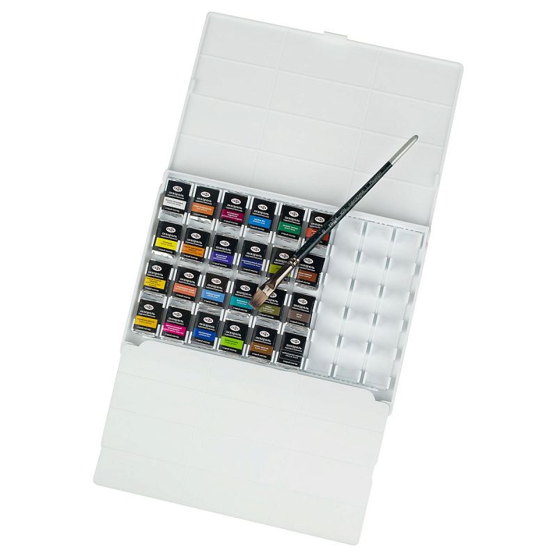 Акварель художественная Гамма "Старый Мастер" 24цв*2,6мл. пластик. пенал