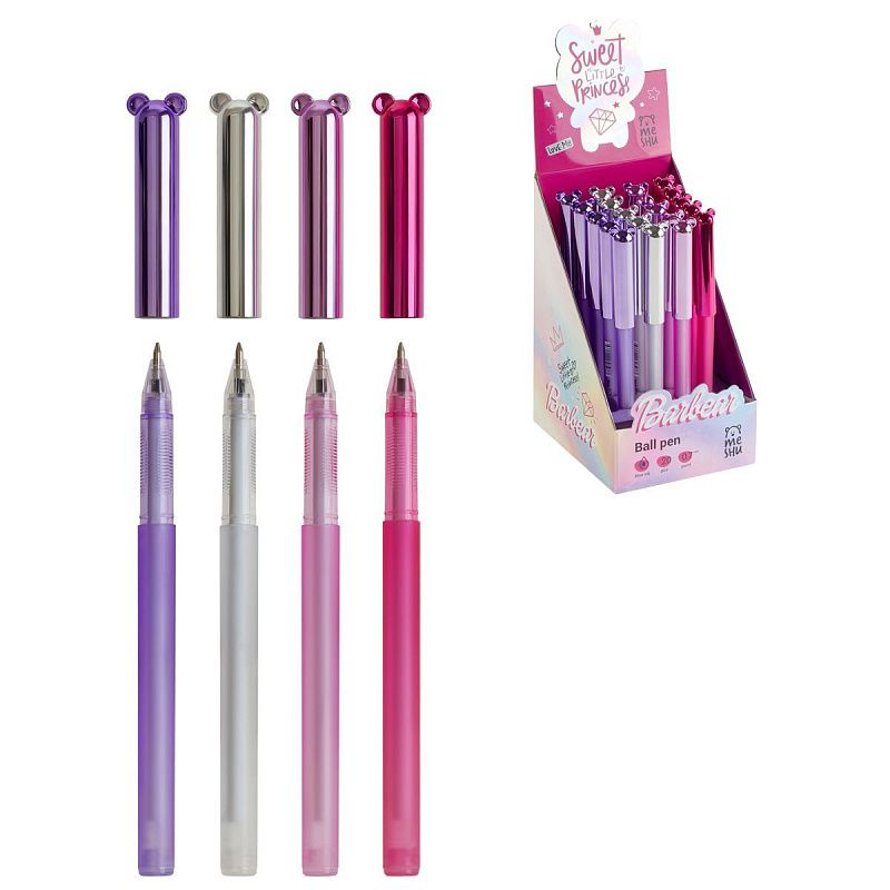 Ручка шариковая MESHU "Barbear" синяя, 0,7мм, корпус ассорти