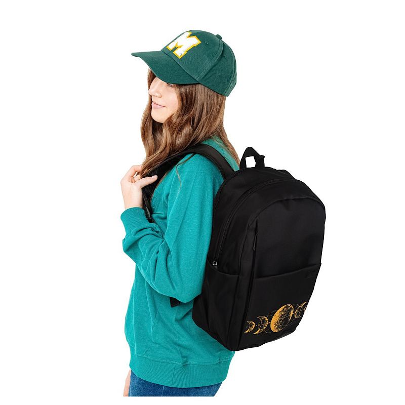 Рюкзак Först F-Spiritual "Moon phases" 40,5*29*15,5см, 2 отделения, 5 карманов, уплотненная спинка 