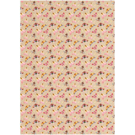 Упаковочная бумага крафт 70*100см, MESHU "Крылатые созданья", 70г/м2, ассорти 5 дизайнов