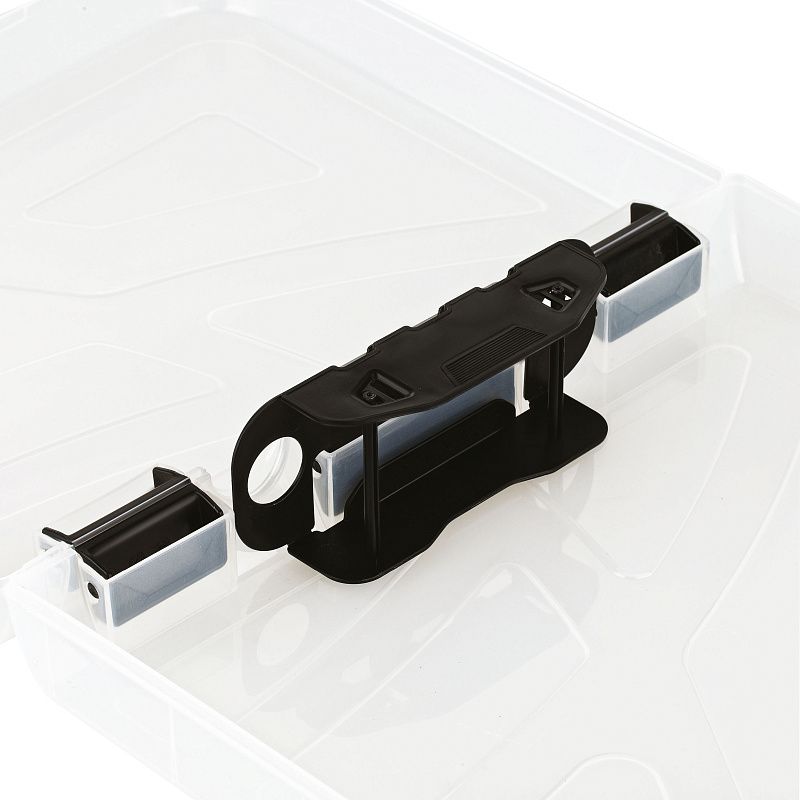 Папка-регистратор СТАММ, 70мм, пластик., на защелках, прозрачная 