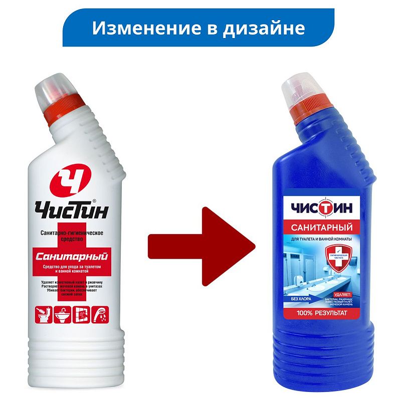 Средство для туалета и ванн Чистин "Санитарный", жидкость, 750мл 
