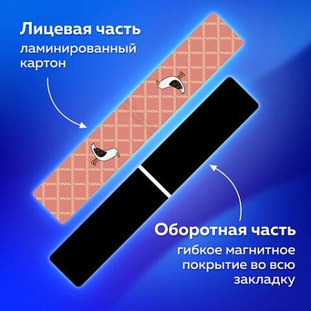 Закладки для книг МАГНИТНЫЕ, "SEA", набор 12 шт., 60x20 мм, BRAUBERG, 113174 