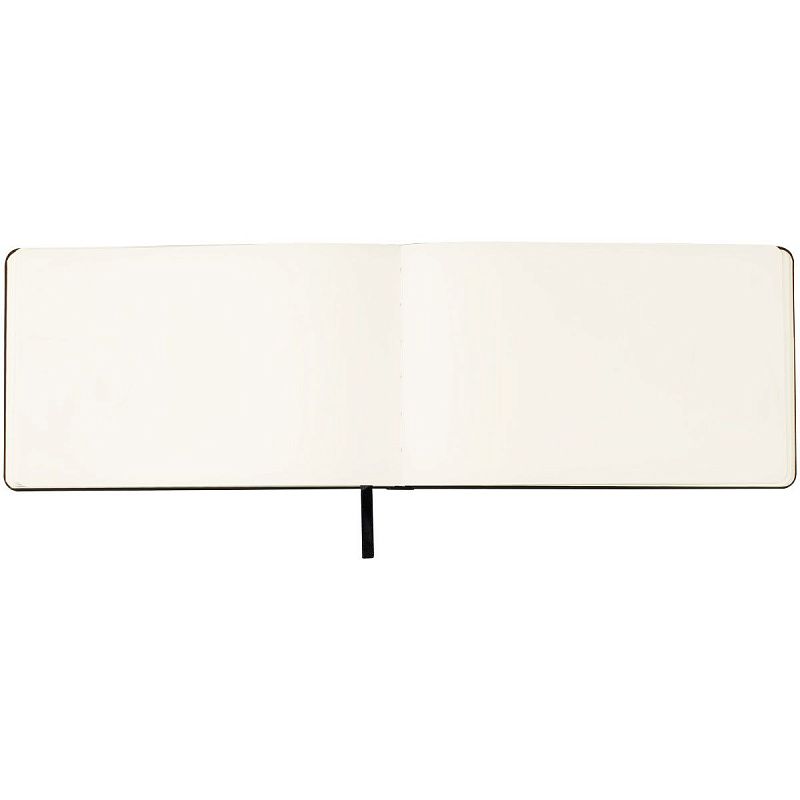 Скетчбук 80л., 210*130 Гамма "Студия", черный, твердая обложка, на резинке, слоновая кость, 140г/м2