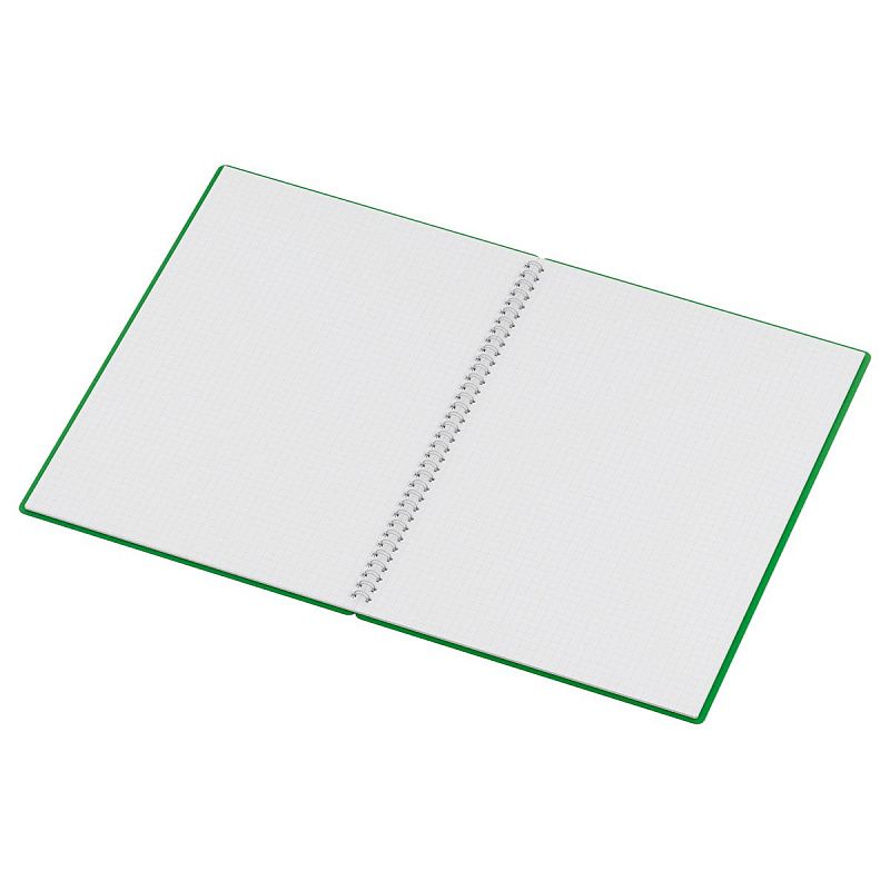Тетрадь 48л., А4 клетка на гребне BG "Base", пластиковая обложка, зеленый