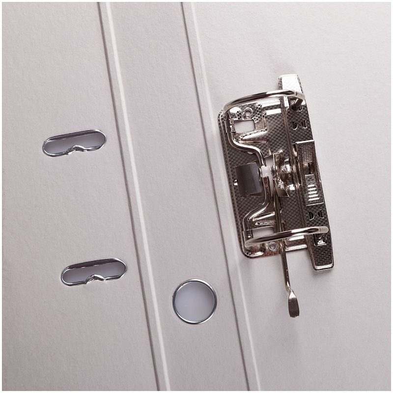 Папка-регистратор OfficeSpace 50мм, мрамор, черная, зеленый корешок, нижний метал. кант 