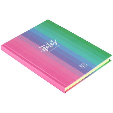Скетчбук 120л., А5 7БЦ BG "For notes", матовая ламинация, трехцветный тонированный блок, 80г/м2