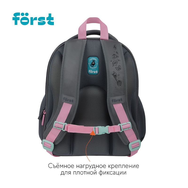 Ранец Först F-Base "Kittens" 36*29*17см, 3 отделения, 2 кармана, анатомическая спинка 