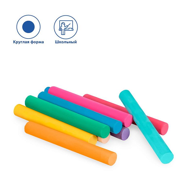 Мелки цветные JOVI, 10цв., круглые, картонная коробка, европодвес 