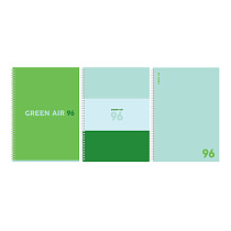 Тетрадь 96л., А4, клетка, на гребне BG "Green air", матовая ламинация