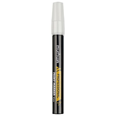 Маркер-краска MunHwa "Professional Paint Marker" белая, 4мм, нитро-основа 