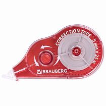 Корректирующая лента BRAUBERG MAXI PLUS, 5 мм х 25 м, механизм перемотки, корпус красный, блистер, 272501 Корректирующая лента BRAUBERG MAXI PLUS, 5 мм х 25 м, механизм перемотки, корпус красный, блистер, 272501