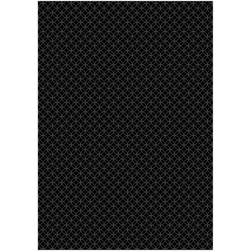 Упаковочная бумага глянц. 70*100см, MESHU "Pattern on black", 80г/м2, ассорти 5 дизайнов
