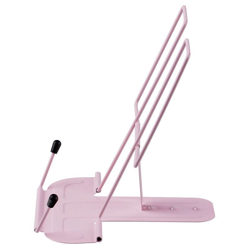 Подставка для книг СТАММ, металлическая, с упором, розовая 