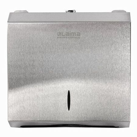 Диспенсер для полотенец LAIMA PROFESSIONAL INOX, (Система H2) Z-сложения, нержавеющая сталь, матовый, 605694 