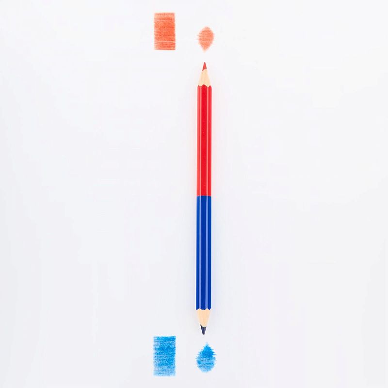 Карандаш двухцветный Koh-I-Noor, синий-красный, утолщенный 