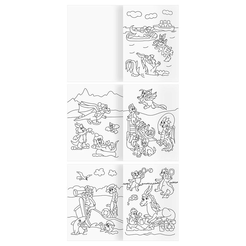 Раскраска А4, 16 стр., ТРИ СОВЫ "Для мальчиков"