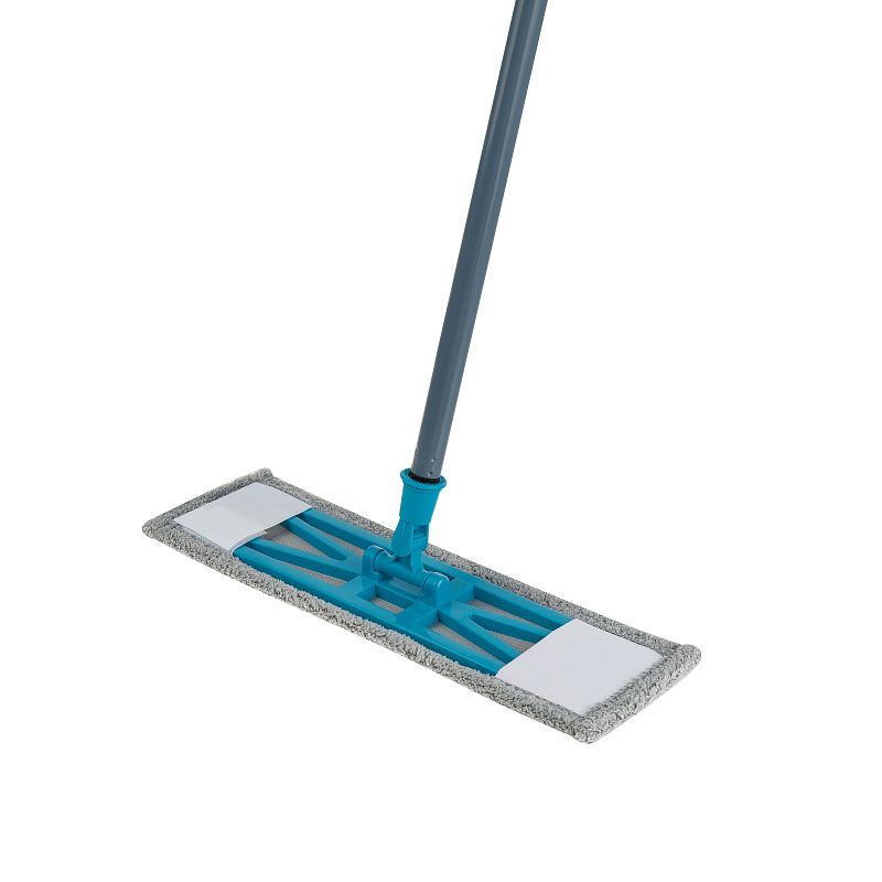 Швабра VEGA, ручка 110см, пласт.флаунд. 40см, насадка микрофибра (карман+липучка)