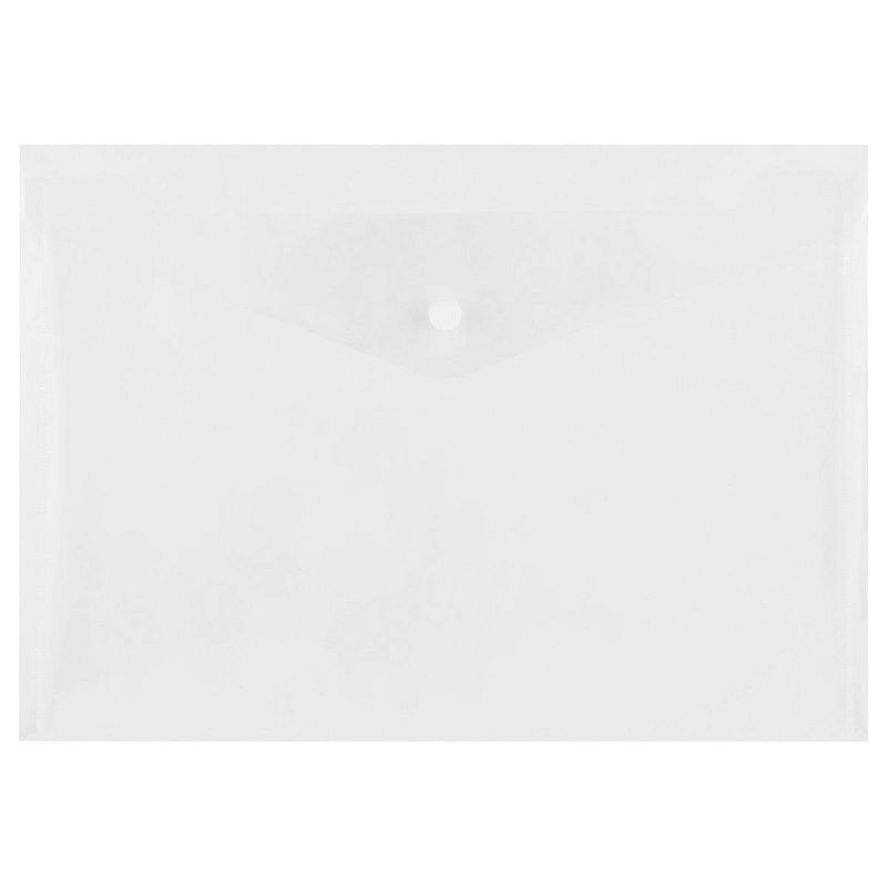 Папка-конверт на кнопке СТАММ А3, 150мкм, пластик, прозрачная, 2шт.