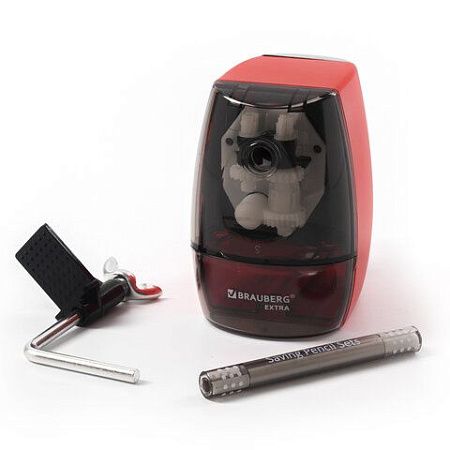 Точилка механическая BRAUBERG "EXTRA", держатель-захват для карандаша, крепление к столу, 229607 