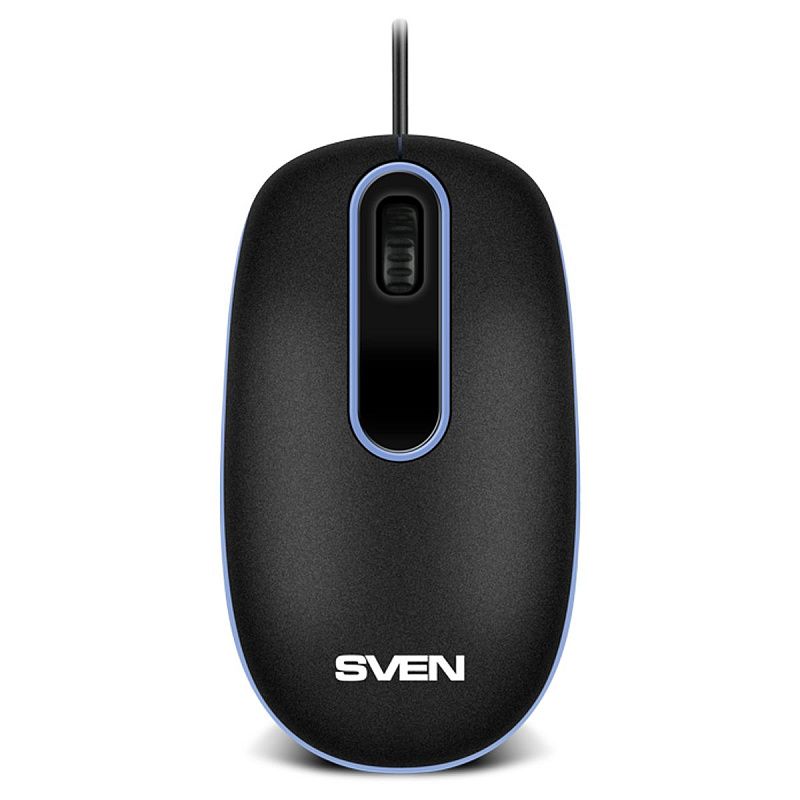 Мышь Sven RX-90, USB, черный, 2btn+Roll