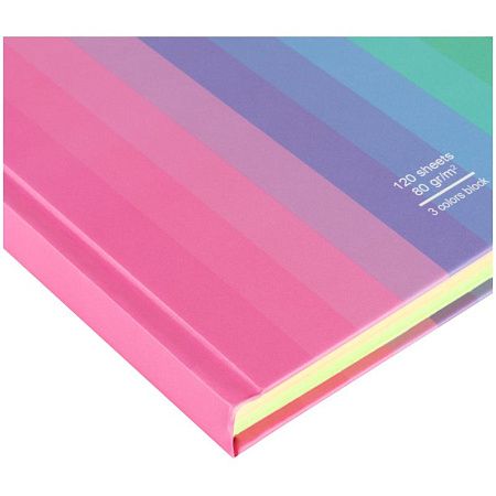 Скетчбук 120л., А5 7БЦ BG "For notes", матовая ламинация, трехцветный тонированный блок, 80г/м2