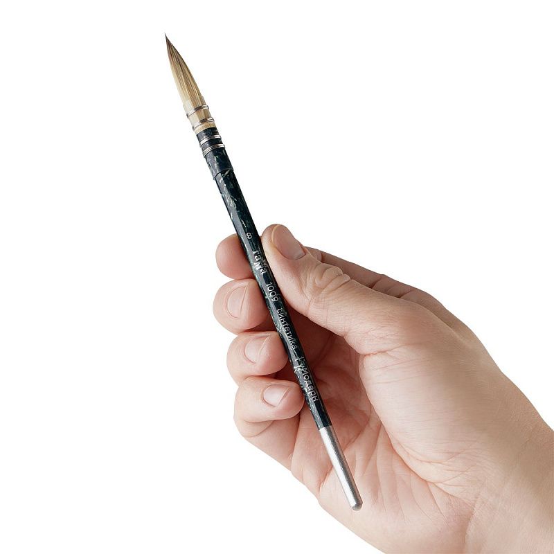 Кисть художественная синтетика Гамма "Модерн", круглая №8, французское крепление, короткая ручка