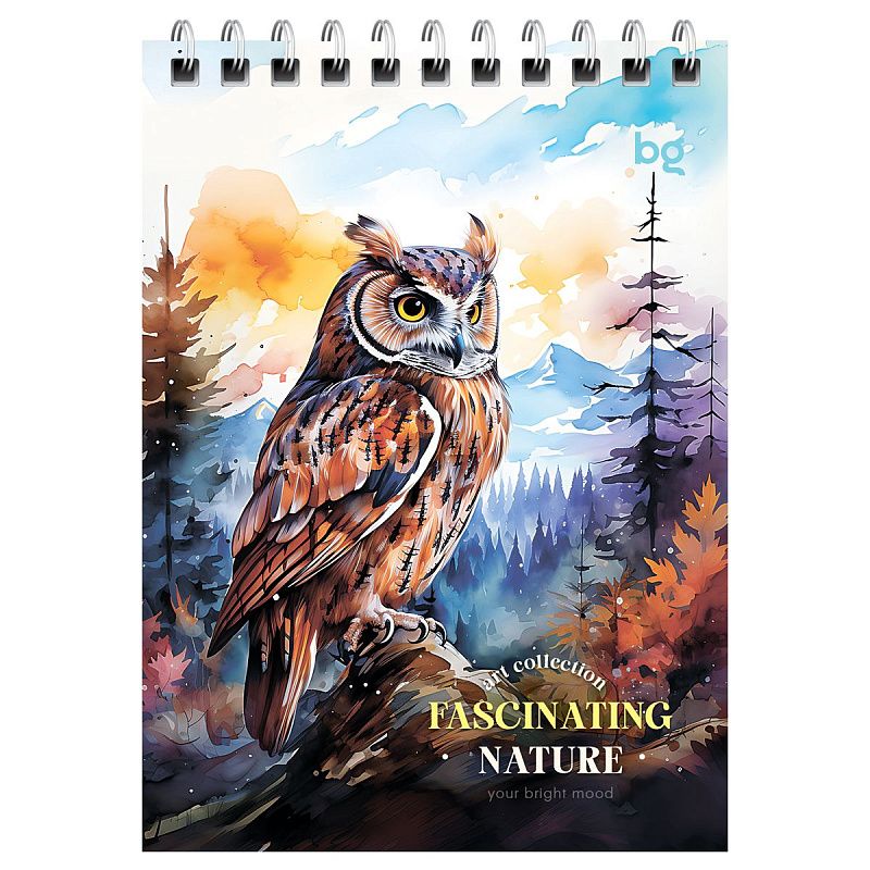 Блокнот А6 60л. на гребне BG "Акварель. Дикая природа"