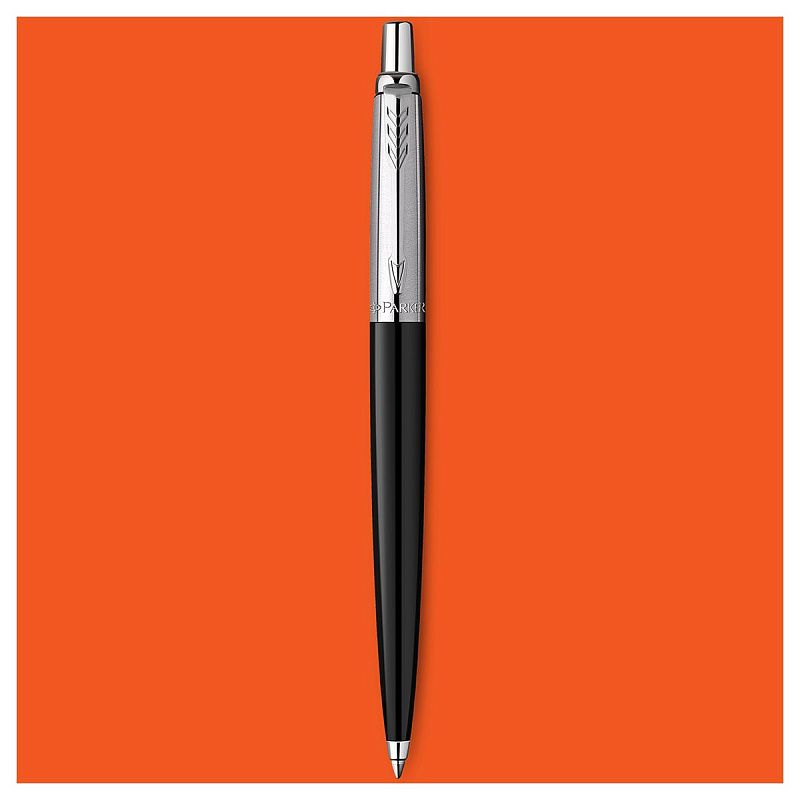 Ручка шариковая Parker "Jotter Black" синяя, 1,0мм, кнопочн., пластик. корпус, блистер 