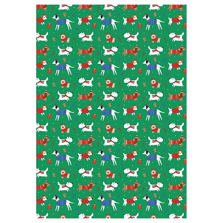 Упаковочная бумага глянц. 70*100см, MESHU "Christmas mood", 80 г/м2, ассорти, 3 дизайна