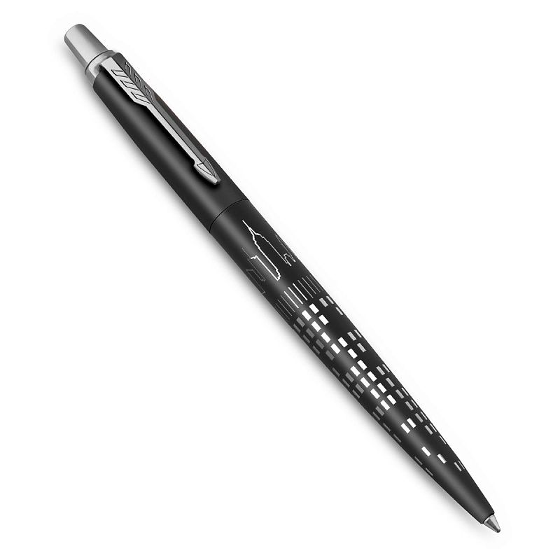 Ручка шариковая Parker "Jotter New York Black CT" синяя, 1,0мм, кнопочн., подарочная упаковка 