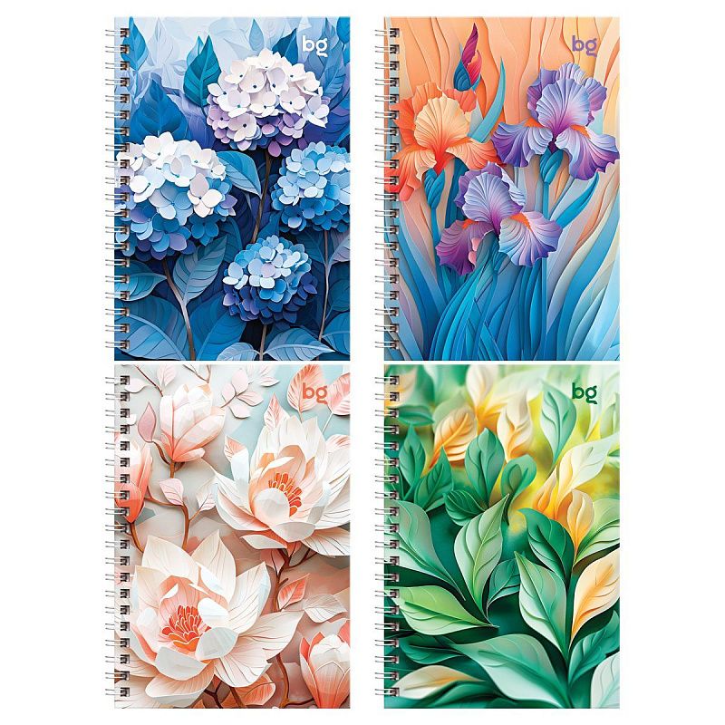 Записная книжка А6 80л., на гребне BG "Paper art"