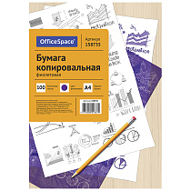 Бумага копировальная OfficeSpace, А4, 100л., фиолетовая