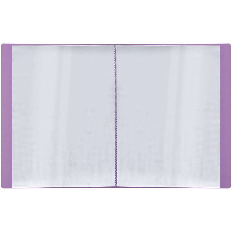 Папка с 40 вкладышами СТАММ "Кристалл" А4, 21мм, 700мкм, пластик, фиолетовая 