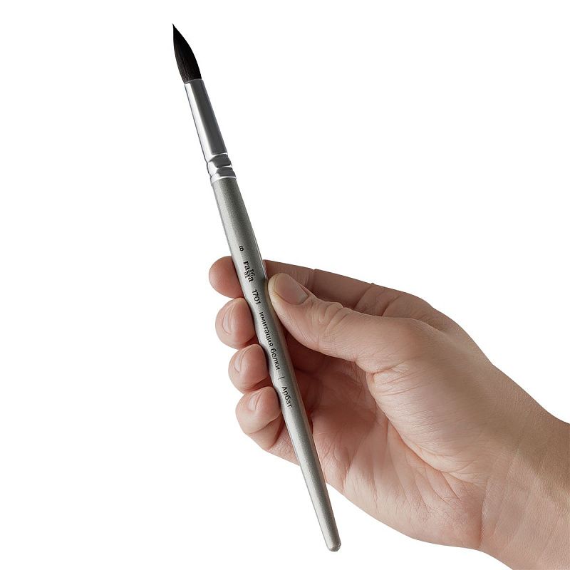 Кисть художественная синтетика имитация белки Гамма "Арбат", круглая №8, короткая ручка