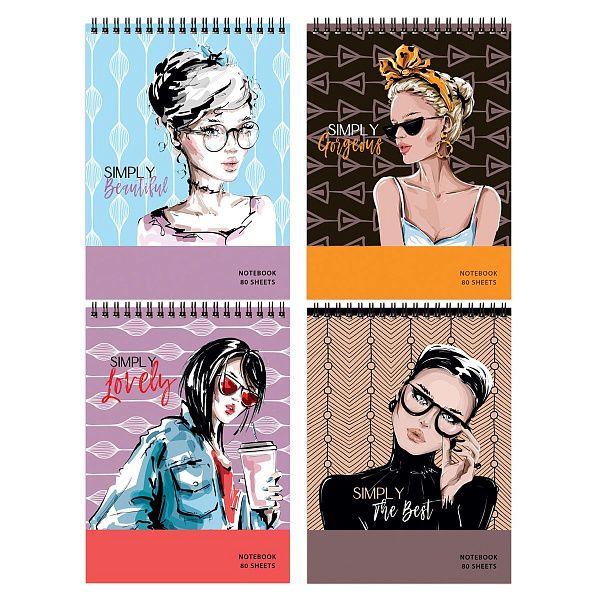 Блокнот А5 80л. на гребне BG "Simply the best"