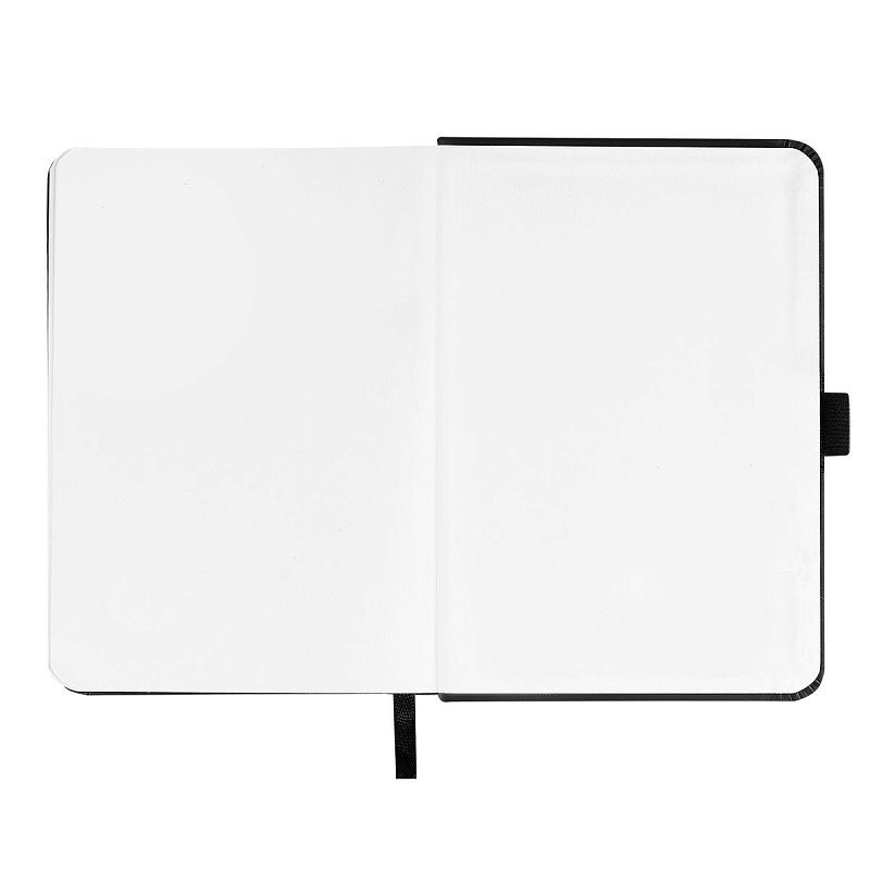 Скетчбук 100л., А5 Гамма "Студия", черный, твердая обложка, на резинке, белая, 110г/м2