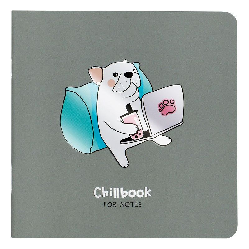 Записная книжка 170*170 мм 40л. на скрепке MESHU "Chillbook", soft-touch ламинация, выборочный УФ-лак, блок без линовки, 80г/м2