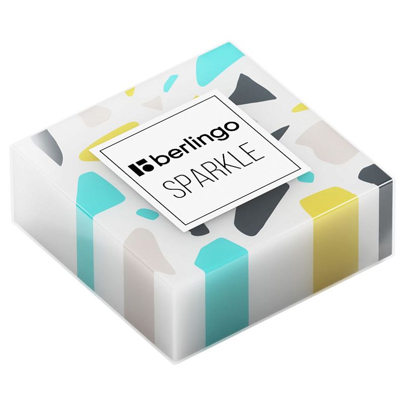 Ластик Berlingo "Sparkle", прямоугольный, цвета ассорти, 34*34*12мм 
