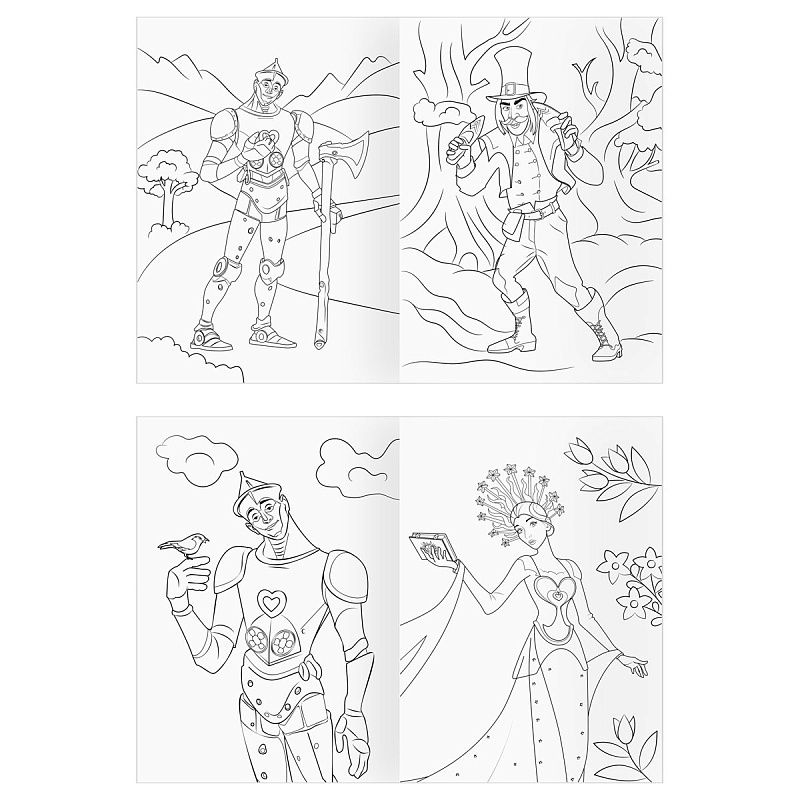 Раскраска А4, 16 стр., ТРИ СОВЫ "Волшебник Изумрудного города"