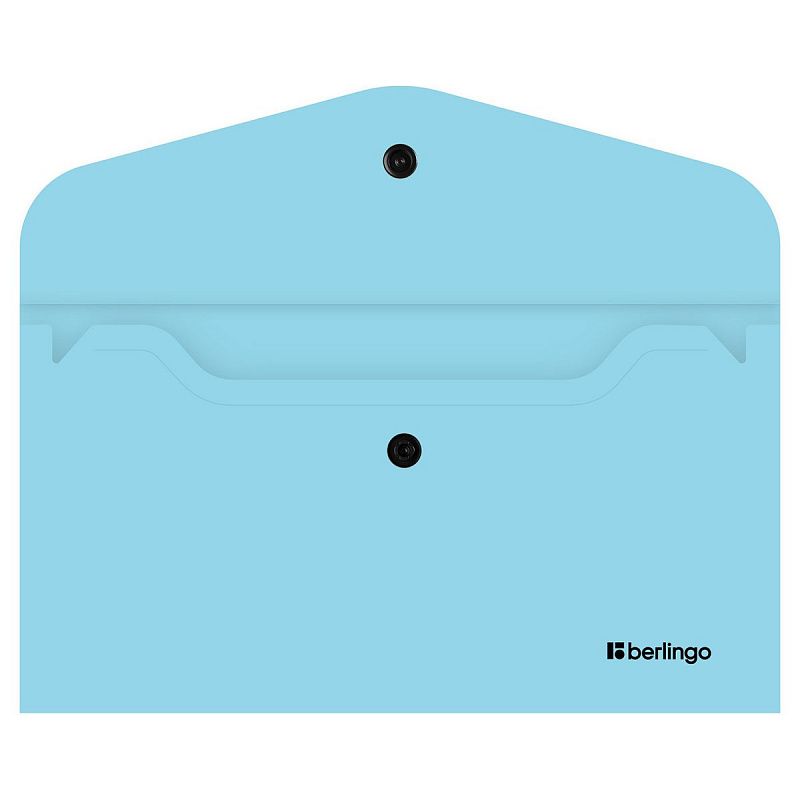 Папка-конверт на кнопке Berlingo "Instinct" С6, 200мкм, аквамарин 