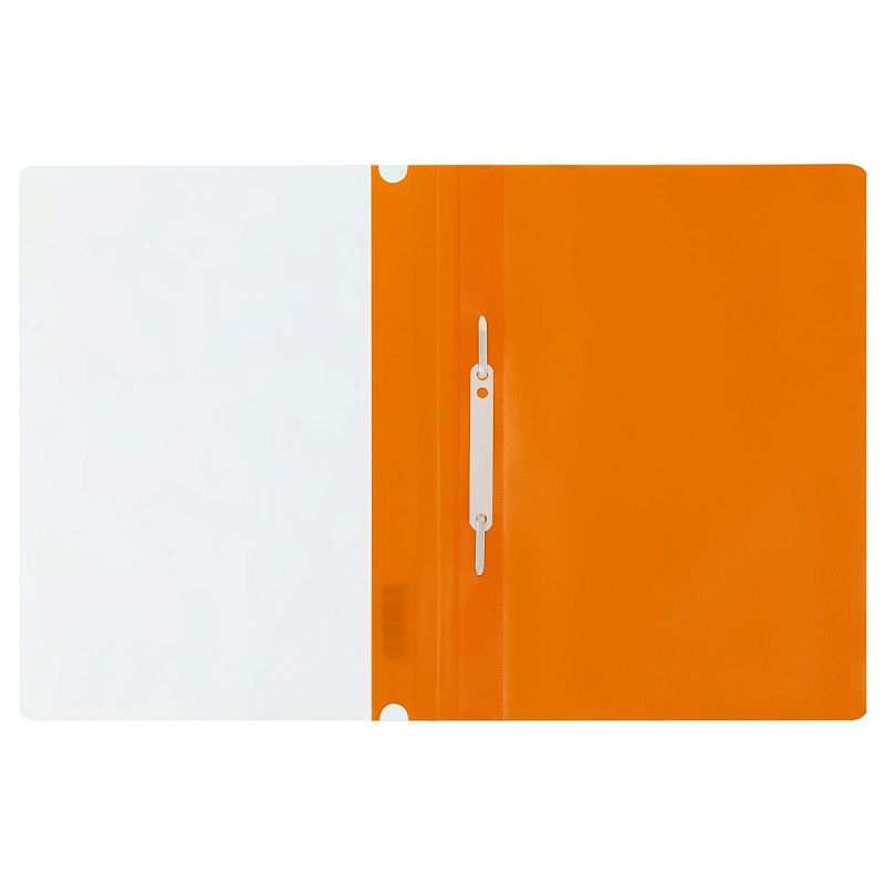 Папка-скоросшиватель пластик. СТАММ А4, 180мкм, оранжевая с прозр. верхом 