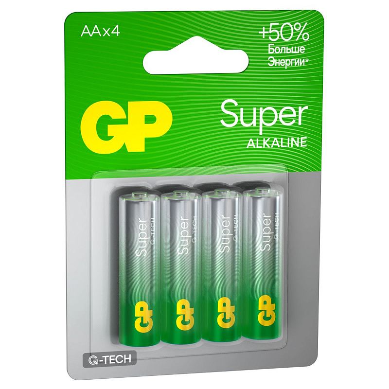 УЦЕНКА - Батарейка GP Super G-Tech AA (LR6) 15A алкалиновая, BC4