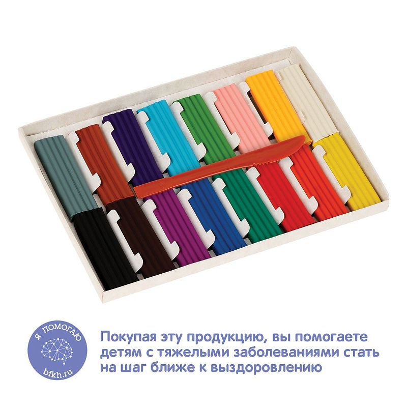 Пластилин Мульти-Пульти "Енот в сказке", 16 цветов, 192г, со стеком, картон