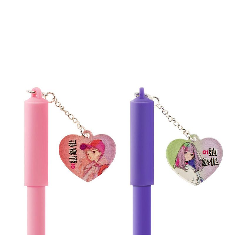 Ручка шариковая MESHU "МК_Anime" синяя, 0,7мм, корпус ассорти, с топпером 